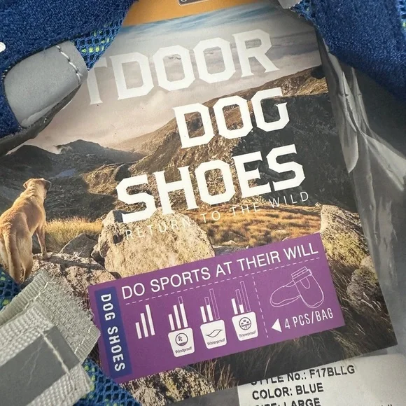 New In Package Large Outdoors Helios Dog Shoes - Picture 3 of 7